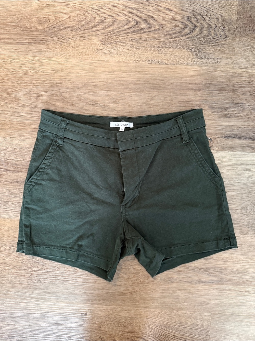 STS Blue Olive Green Women's Casual Shorts